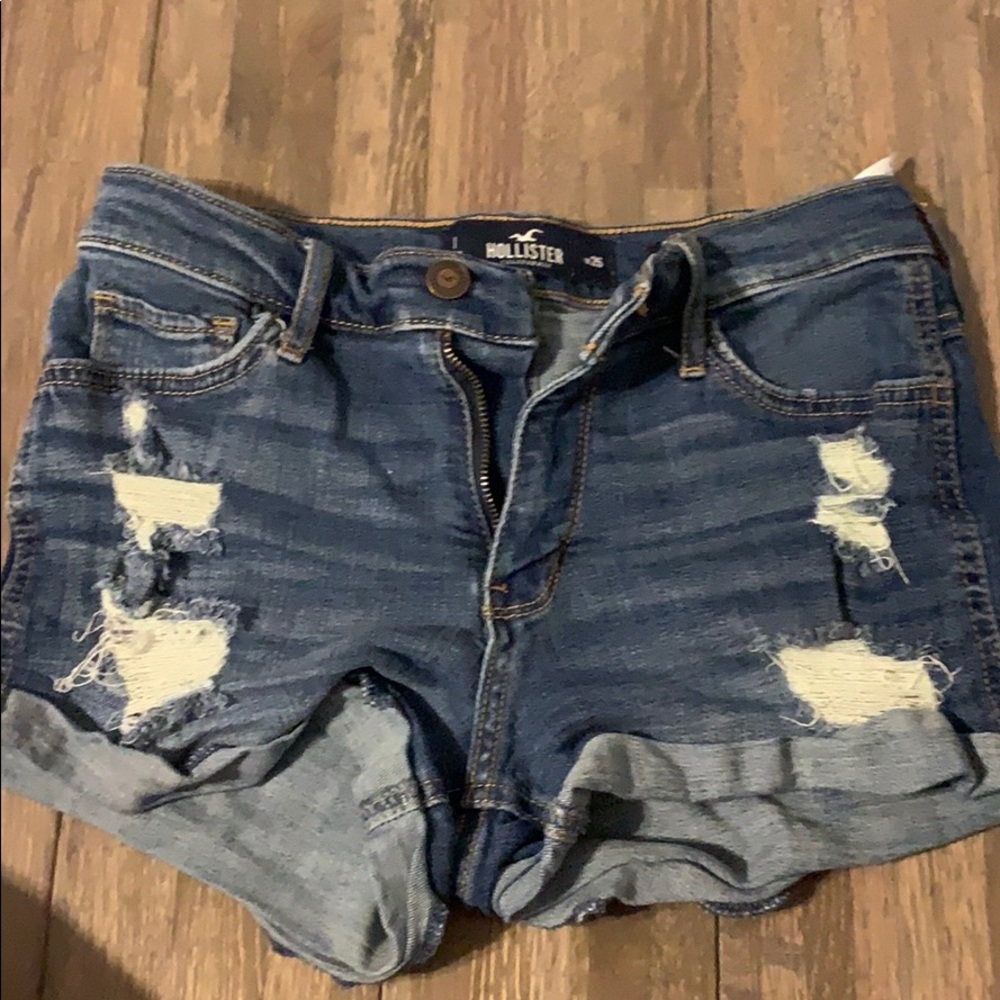 Hollister mid rise jean shorts